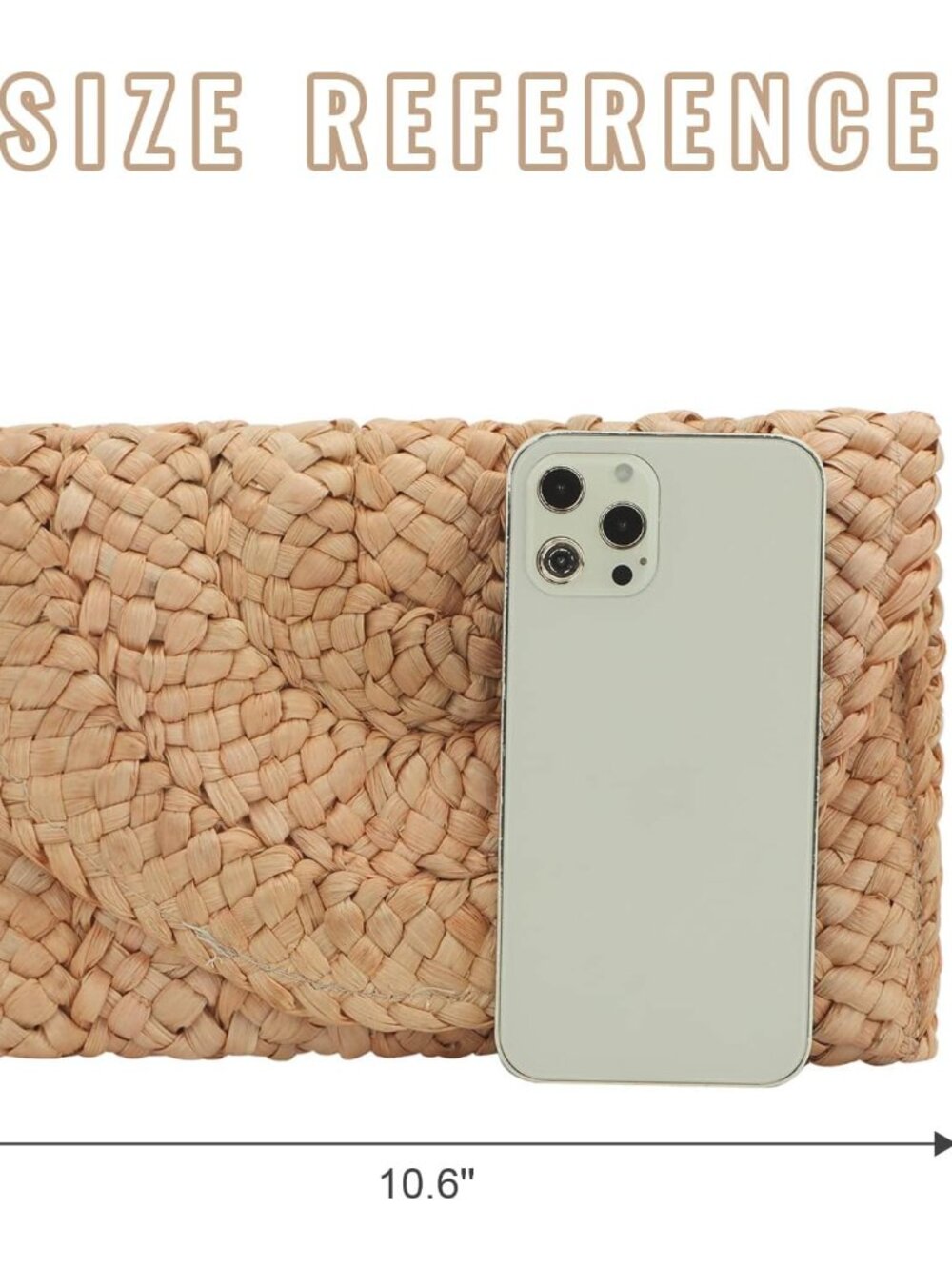Straw Clutch Purses for Women Summer Beach Bags Envelope Woven Clutch Handbags - Picture 4 of 9